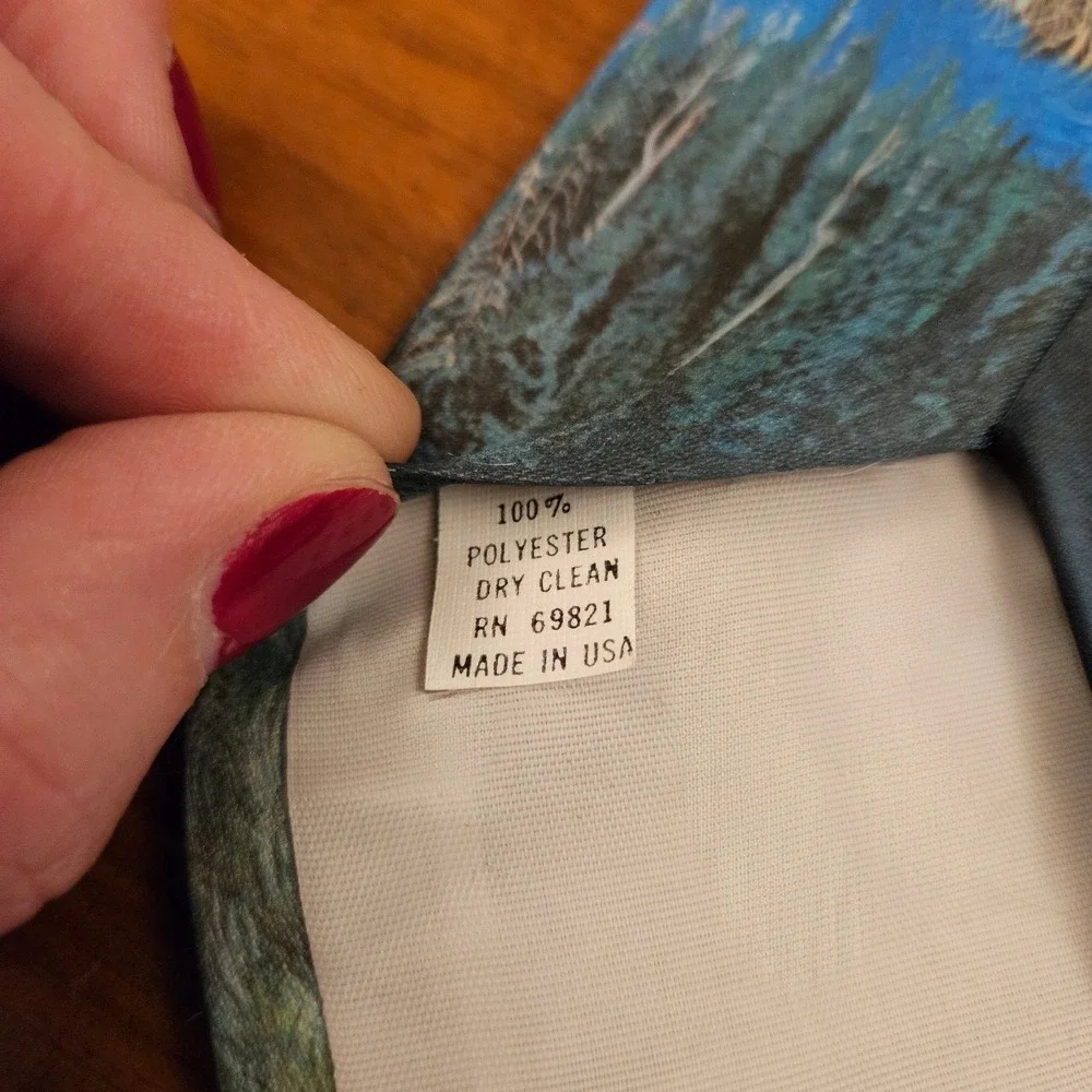 Vintage Original‎ Ralph Marlin Wildlife Deer Mens Necktie 1988 Made In USA